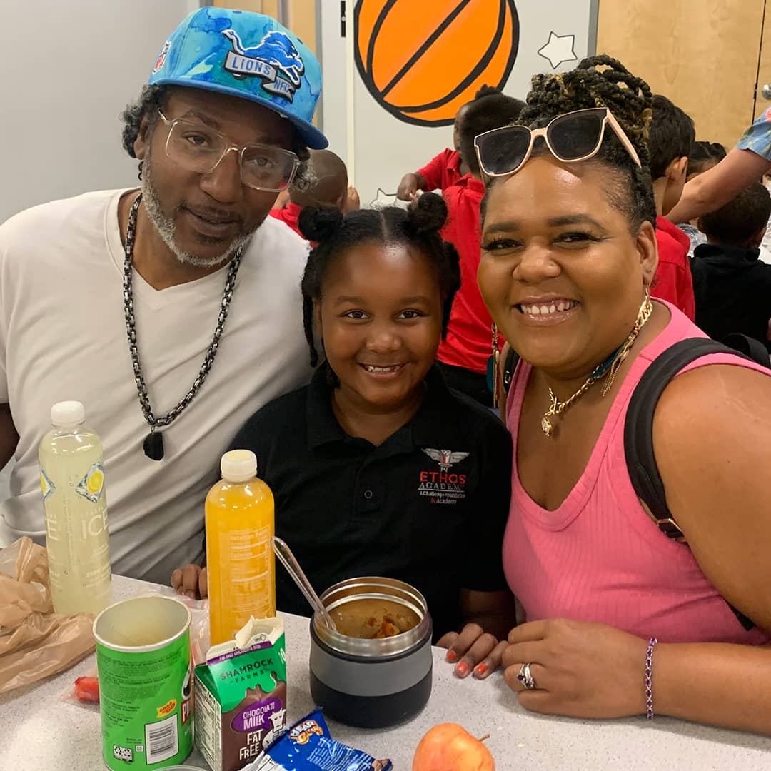 Family lunch time at Ethos Academy